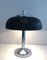 Lampada in metallo cromato e laccato nero, anni '50, Immagine 2