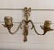 Antique French Louis XV Style Brass Gilt Rams Head Wall Sconce Candleholders, Set of 2 2