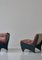 Moderne skandinavische Sessel aus Canvas & rosa Samt von Poul Cadovius, 1960er, 2er Set 3