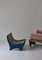 Moderne skandinavische Sessel aus Canvas & rosa Samt von Poul Cadovius, 1960er, 2er Set 15