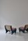 Moderne skandinavische Sessel aus Canvas & rosa Samt von Poul Cadovius, 1960er, 2er Set 6