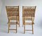 Italian Foldable Chairs in Bamboo and Rattan, 1970s, Set of 2 7