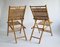 Italian Foldable Chairs in Bamboo and Rattan, 1970s, Set of 2 6