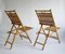 Italian Foldable Chairs in Bamboo and Rattan, 1970s, Set of 2 8