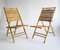 Italian Foldable Chairs in Bamboo and Rattan, 1970s, Set of 2 10