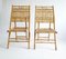 Italian Foldable Chairs in Bamboo and Rattan, 1970s, Set of 2 2