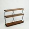 Mid-Century Italian Walnut and Blackened Steel Bookcase or Rack attributed to Isa Bergamo, 1950s, Image 4