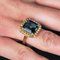 7.30 Carats Blue London Topaz 18 Karat Yellow Gold Ring, 1960s, Image 12