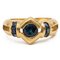 Vintage 18 Karat Gelbgold Ring mit blauen Saphiren, 1970er 1