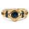 Vintage 18k Yellow Gold Ring with Blue Sapphires, 1970s 1