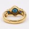 Vintage 18k Yellow Gold Ring with Blue Sapphires, 1970s 5