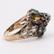 Vintage 10k Yellow Gold Ring with Multi Colored Stones 4