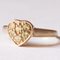 Vintage Heart Shaped 9k Yellow Gold Peridot Ring, 1980s, Image 2