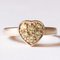 Herzförmiger Vintage Peridot Ring aus 9 Karat Gelbgold, 1980er 8