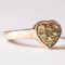 Vintage Heart Shaped 9k Yellow Gold Peridot Ring, 1980s, Image 7