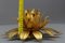 Hollywood Regency Style Gilt Metal Flower Shaped Flush Mount, 1970s, Image 15