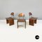 Italian Modern Dining Room Table, Chairs & Bench in Wood, 1980s, Set of 5, Image 9