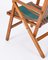 Italian Beech Folding Chair in Orange and Green Canvas from Fratelli Reguitti, 1950s 17