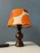 Vintage Space Age Table Lamp with Orange Textile Shade, 1970s 5