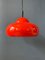 Space Age Red Metal Pendant Lamp, 1970s 1