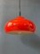 Space Age Red Metal Pendant Lamp, 1970s 7