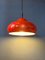 Space Age Red Metal Pendant Lamp, 1970s 5