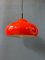 Space Age Red Metal Pendant Lamp, 1970s 6