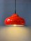 Space Age Red Metal Pendant Lamp, 1970s 4