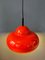 Space Age Red Metal Pendant Lamp, 1970s 3