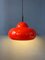 Space Age Red Metal Pendant Lamp, 1970s 2