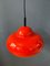 Space Age Red Metal Pendant Lamp, 1970s 10