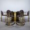 Armchairs in Brass and Copper from Belgochrom, Set of 6 20