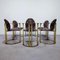 Armchairs in Brass and Copper from Belgochrom, Set of 6 8