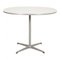 White Circular Cafe Table by Arne Jacobsen for Fritz Hansen 1