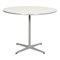 White Circular Cafe Table by Arne Jacobsen for Fritz Hansen, 2000s 1