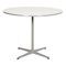 White Circular Cafe Table by Arne Jacobsen for Fritz Hansen, 2000s, Image 1