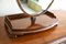 Specchio da barba ovale vintage in mogano, Immagine 9