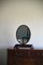 Vintage Mahogany Oval Shaving Mirror 3