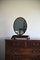 Vintage Mahogany Oval Shaving Mirror 5