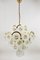 Large Murano Glass Disc Brass Chandelier, Italy, 1970s 2