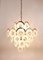 Large Murano Glass Disc Brass Chandelier, Italy, 1970s 18