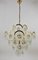 Large Murano Glass Disc Brass Chandelier, Italy, 1970s 13
