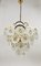 Large Murano Glass Disc Brass Chandelier, Italy, 1970s 10
