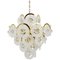 Large Murano Glass Disc Brass Chandelier, Italy, 1970s 1