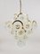 Large Murano Glass Disc Brass Chandelier, Italy, 1970s 3
