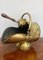 George III Messing Helm Kohlen Scuttle mit Original Schaufel, 1800er, 2er Set 5