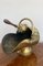 George III Messing Helm Kohlen Scuttle mit Original Schaufel, 1800er, 2er Set 6