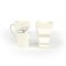 White Ceramic Kissing Mugs by Studio Zwartjes, Set of 2 6