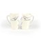 Weiße Kissing Tassen aus Keramik von Studio Zwartjes, 2er Set 4