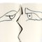 White Ceramic Kissing Mugs by Studio Zwartjes, Set of 2 2